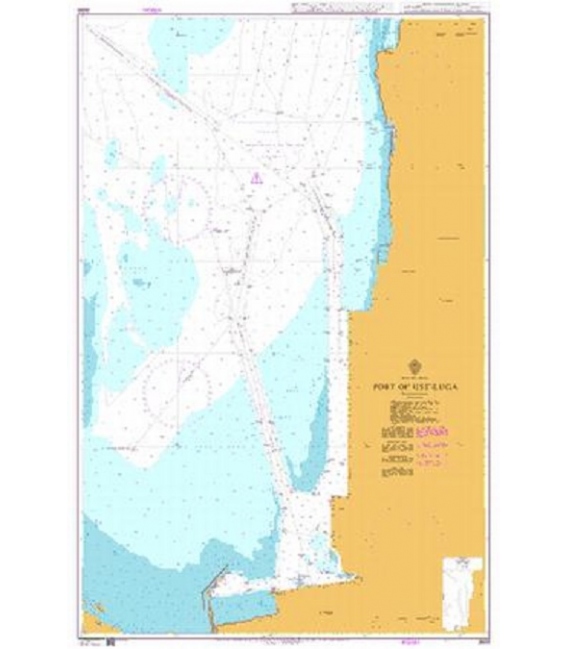 British Admiralty Nautical Chart 2698 ort of Ust'-Luga