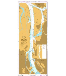 British Admiralty Nautical Chart 2973 Port of Riga - Southern Part