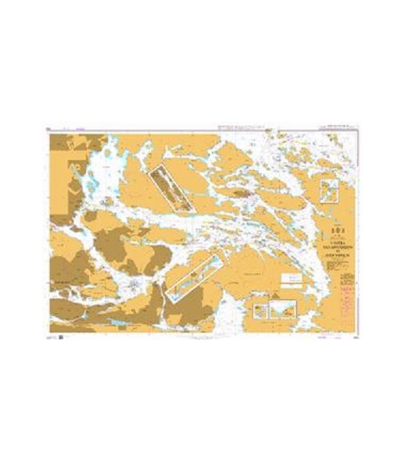 British Admiralty Nautical Chart 820 Vastra Saxarfjarden to Stockholm