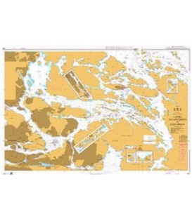 British Admiralty Nautical Chart 820 Vastra Saxarfjarden to Stockholm