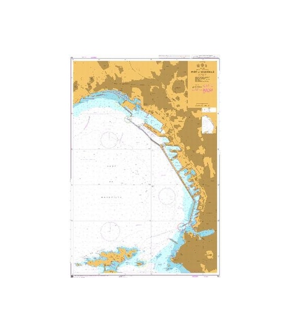 British Admiralty Nautical Chart 151 Port of Marseille