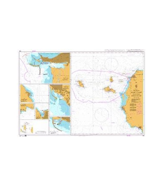 British Admiralty Nautical Chart 964 Sicilia West Coast including Isole Egadi