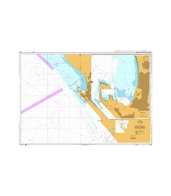British Admiralty Nautical Chart 3290 Approaches to Pointe Noire
