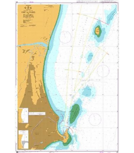 British Admiralty Nautical Chart 696 East Coast, Port and Passes of Toamasina (Tamatave)