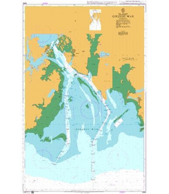 British Admiralty Nautical Chart 3999 Qinzhou Wan
