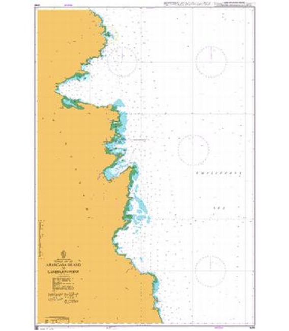 British Admiralty Nautical Chart 4496 Arangasa Island to Lambajon Point