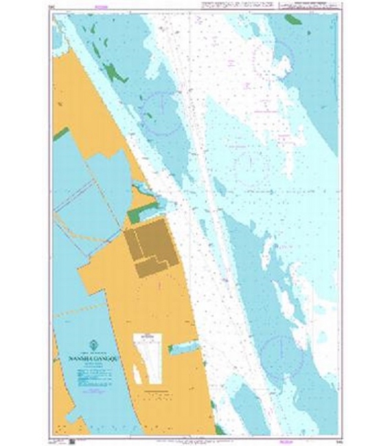 British Admiralty Nautical Chart 349 Nansha Gangqu