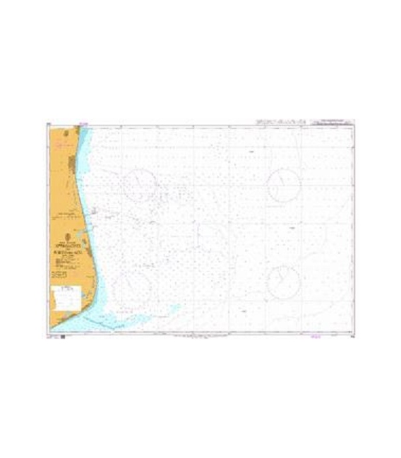 British Admiralty Nautical Chart 496 Approaches to Porto do Açu