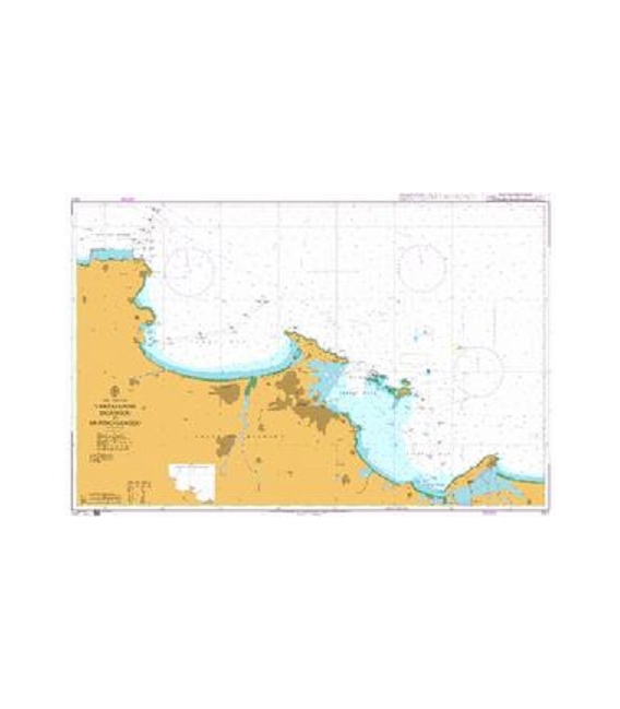 British Admiralty Nautical Chart 1317 Yantai Gang Xigangqu to Muping Gangqu
