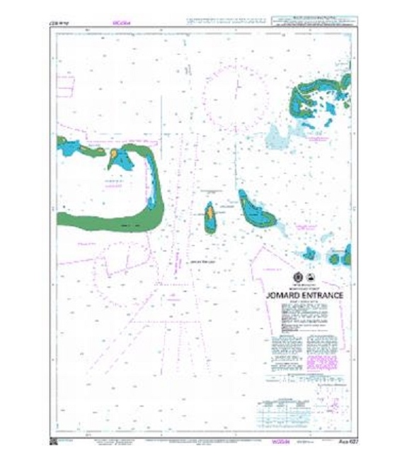 British Admiralty Chart AUS627 Jomard Entrance
