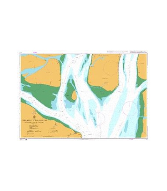 British Admiralty Nautical Chart 511 Entrance to the Río Guayas including Canal de Cascajal