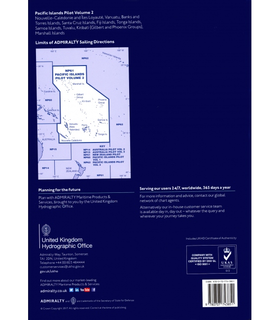 Admiralty Sailing Directions NP61 Pacific Islands Pilot, Vol. 2, 14th Edition 2026