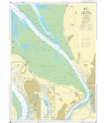 British Admiralty Nautical Chart 3621 The Weser - Robbennordsteert to Nordenham including Bremerhaven