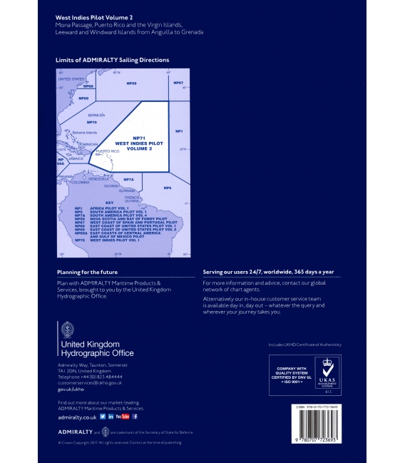 NP 71 West Indies Pilot, Vol. II,19th Edition 2022