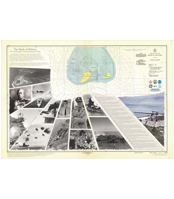 NOAA Chart 4188 Battle of Midway 75th Anniversary