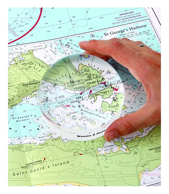 Weems & Plath 615 Grande View Magnifier (6x Acrylic) with Compass Rose