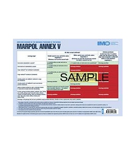 IMO IA659E Poster: MARPOL Annex V Discharge Provisions, 2017
