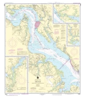 NOAA Chart 12248 James River Newport News to Jamestown lsland - Back River and College Creek