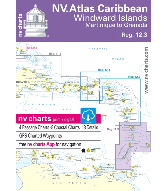 NV-Charts Chartkit Region 12.3: Windward Islands, Martinique to Grenada (2025)