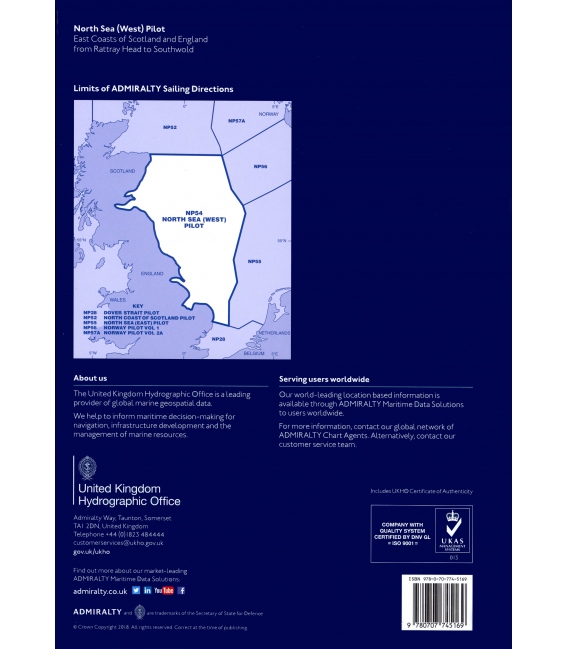 Admiralty Sailing Directions NP54 North Sea (West) Pilot, 12th Edition 2021