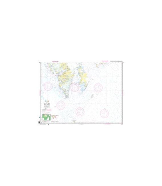 Norwegian Nautical Chart 505 Svalbard - Bjørnøya - Isfjorden - Storfjorden - Hopen