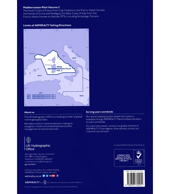 Admiralty Sailing Directions NP46 Mediterranean Pilot, Vol. 2, 18th Edition 2022