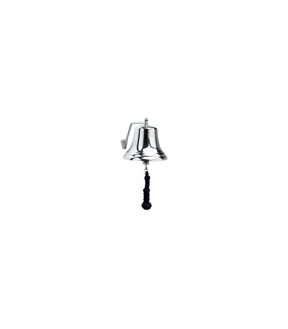 8" Chrome Bell w/ Navy Monkey's Fist Lanyard