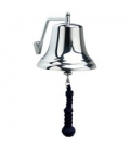 8" Chrome Bell w/ Navy Monkey's Fist Lanyard