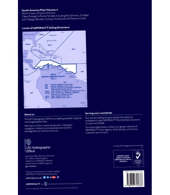 Admiralty Sailing Directions NP7A South America Pilot Vol. 4, 9th Edition 2022
