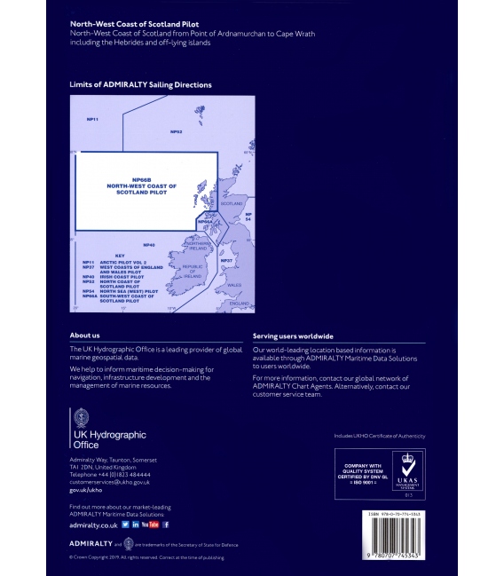 Admiralty Sailing Directions NP66B North West Coast of Scotland, 3rd Edition 2023