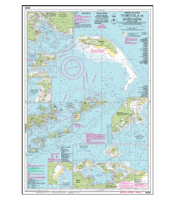 Imray Chart A233 Virgin Islands (A231 and A232), 2023 Edition