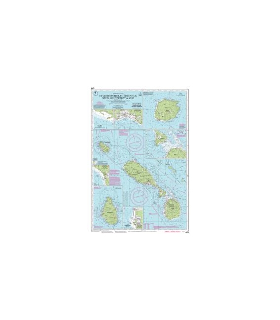 Imray Chart A25: St Eustatius, Nevis, St Christopher, Montserrat & Saba