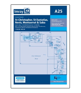 Imray Chart A25: St Eustatius, Nevis, St Christopher, Montserrat & Saba