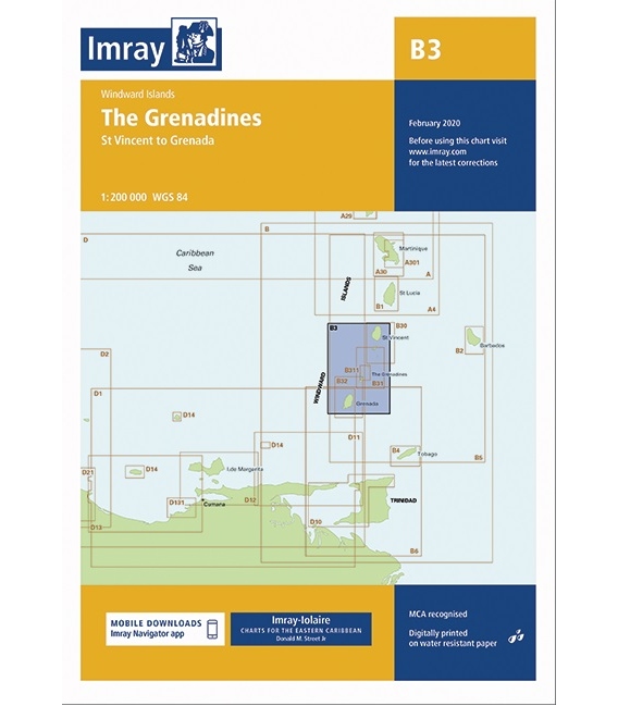 Imray Chart B3: The Grenadines