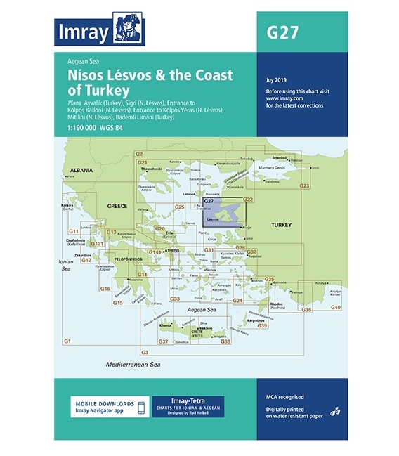 Imray Chart G27: Nísos Lésvos & the Coast of Turkey