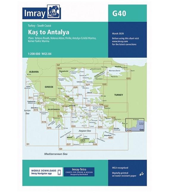Imray Chart G40: Kas to Antalya 