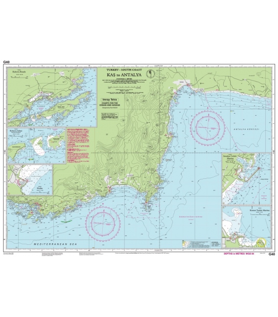 Imray Chart G40: Kas to Antalya 