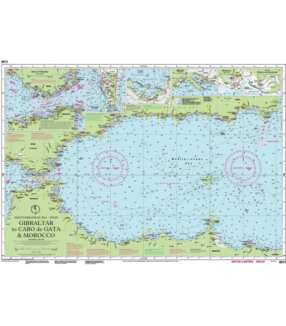 Imray Chart M11: Gibraltar to Cabo de Gata & Morocco 