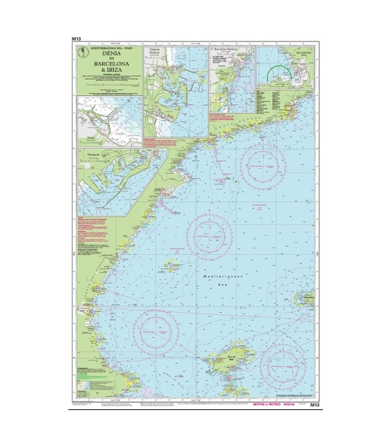 Imray Chart M13 Dénia to Barcelona and Ibiza, 2023 Edition