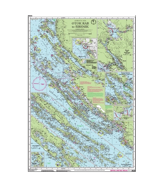 Imray Chart M25: Otok Rab to Sibenik, 2023 Edition