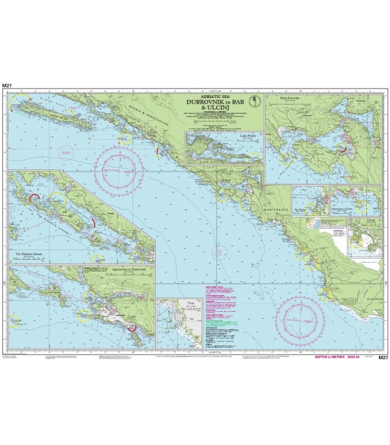 Imray Chart M27: Dubrovnik to Bar & Ulcinj 