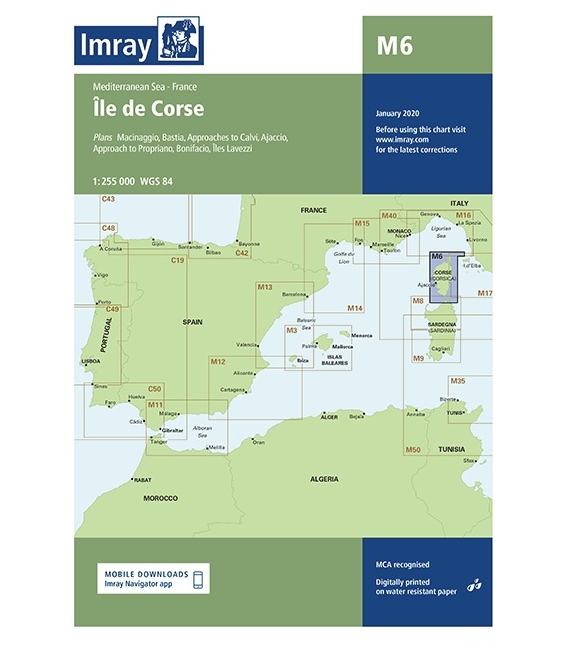 Imray Chart M6: Île de Corse
