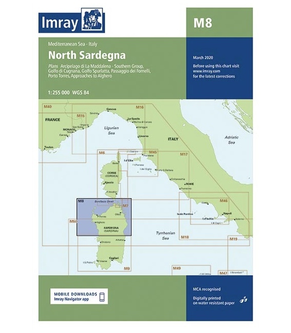 Imray Chart M08: North Sardegna 