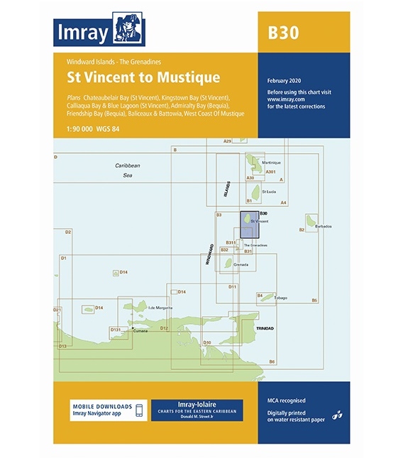 Imray Chart B30: St Vincent to Mustique