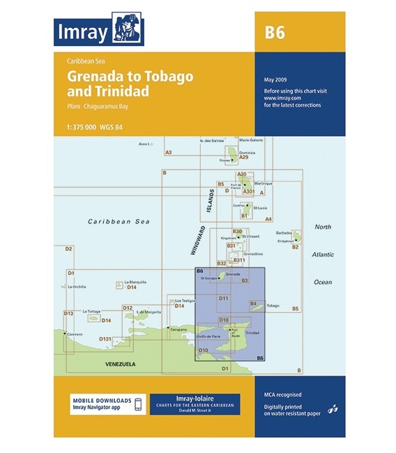 Imray Chart B6: Grenada to Tobago and Trinidad