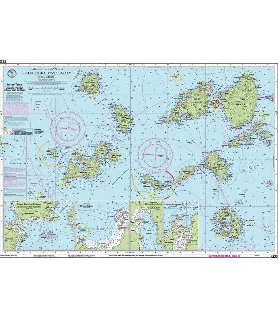 Imray Chart G33: Southern Cyclades (West Sheet) 