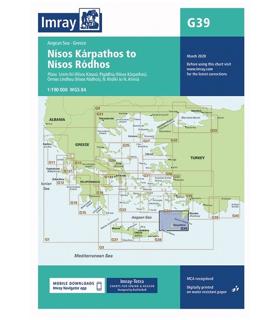 Imray Chart G39: Nísos Kárpathos to Nísos Ródhos