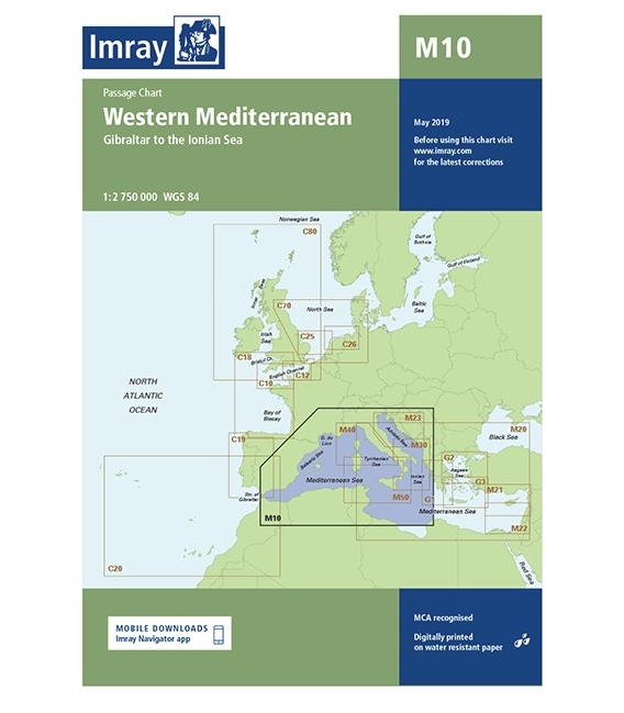 Imray Chart M10: Western Mediterranean 
