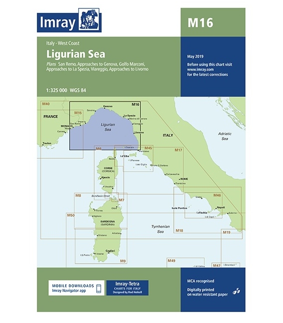 Imray Chart M16: Ligurian Sea