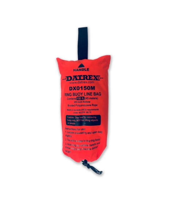 DATREX Ring Buoy Line Bag 150 ft (45 meters) SOLAS High Drop